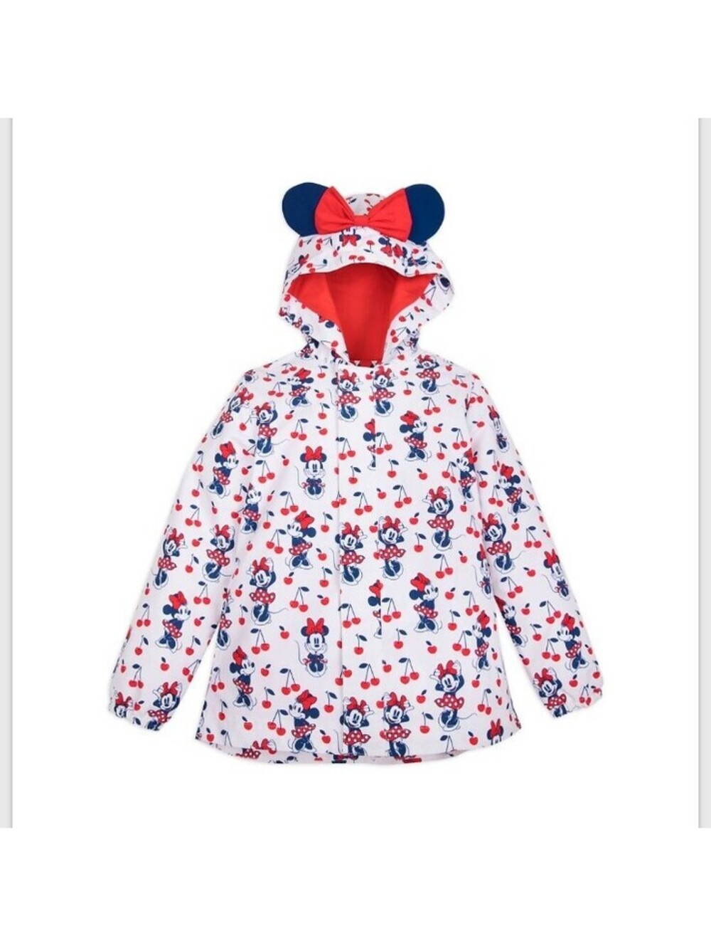 Minnie Mouse Red Cherries Packable Rain Jacket - 2t